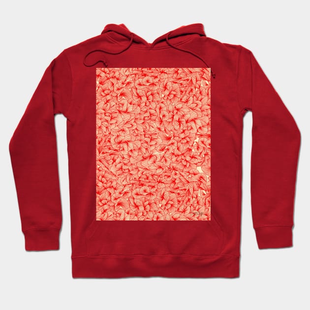 Abstract Pattern Red Hoodie by CatCoq